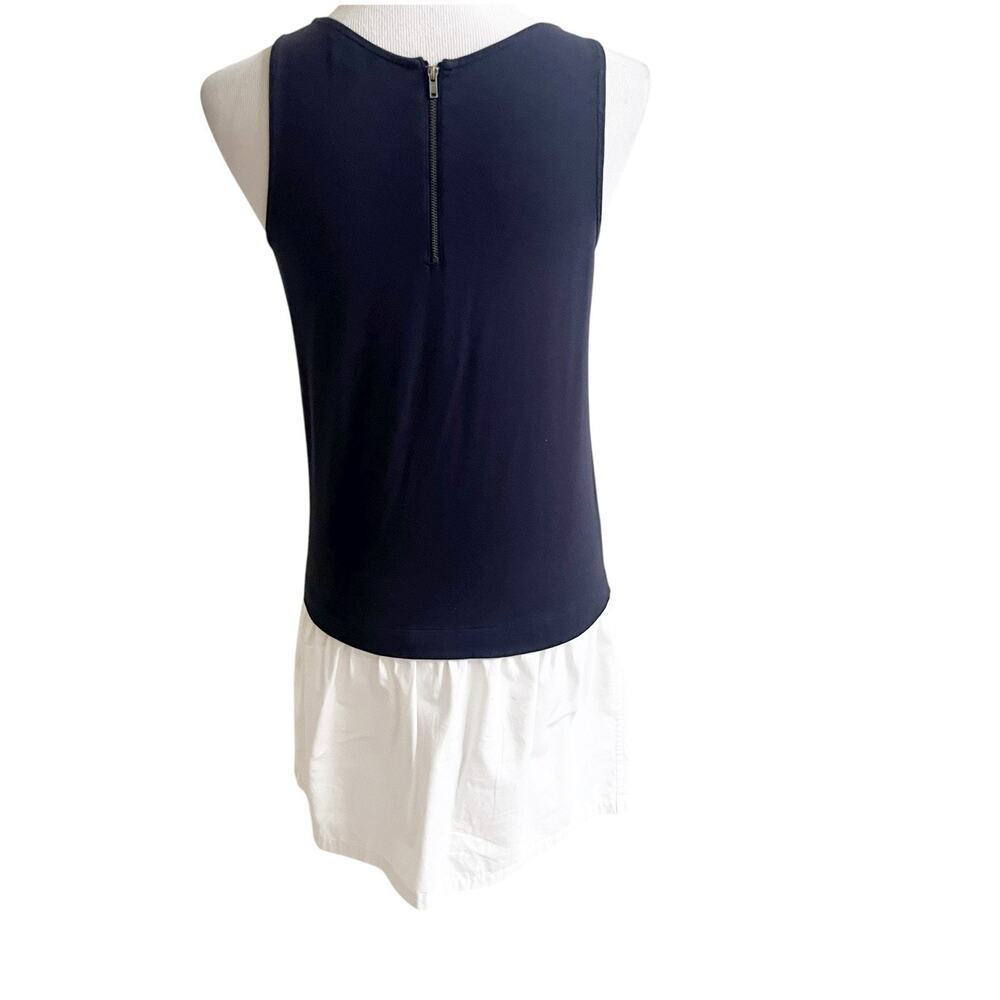 Theory Colorblock Drop Waist Dress Size Navy White Size Small Nautical - Picture 2 of 13